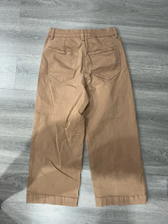 Wide Leg Cotton Pants in Camel - Picture 2 of 4